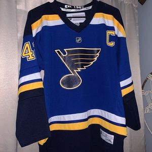 YOUTH L/XL BACKES STL BLUES JERSEY